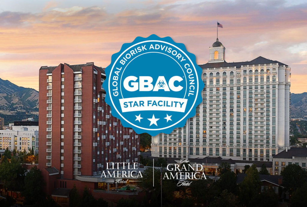 The Grand America Hotel, and Little America Hotel in Salt Lake City, Utah are Global Biorisk Advisory Council (GBAC) Star Facilities