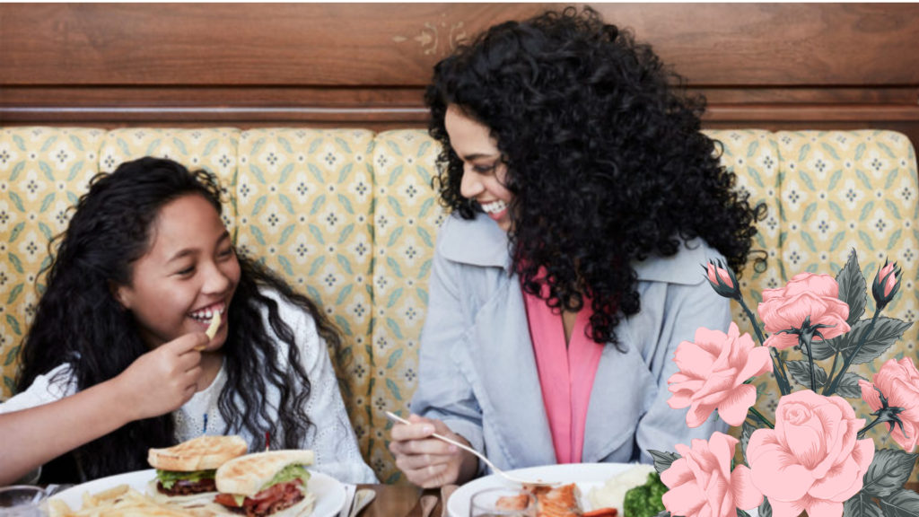 Coffee Shop Mother and Daughter Easter